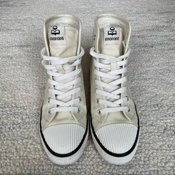 Isabel Marant Benkeen Hightop Canvas Sneakers - Picture 2 of 6